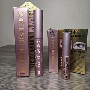 Too Faced Better than Sex Mascara full size + travel size both NEW in box